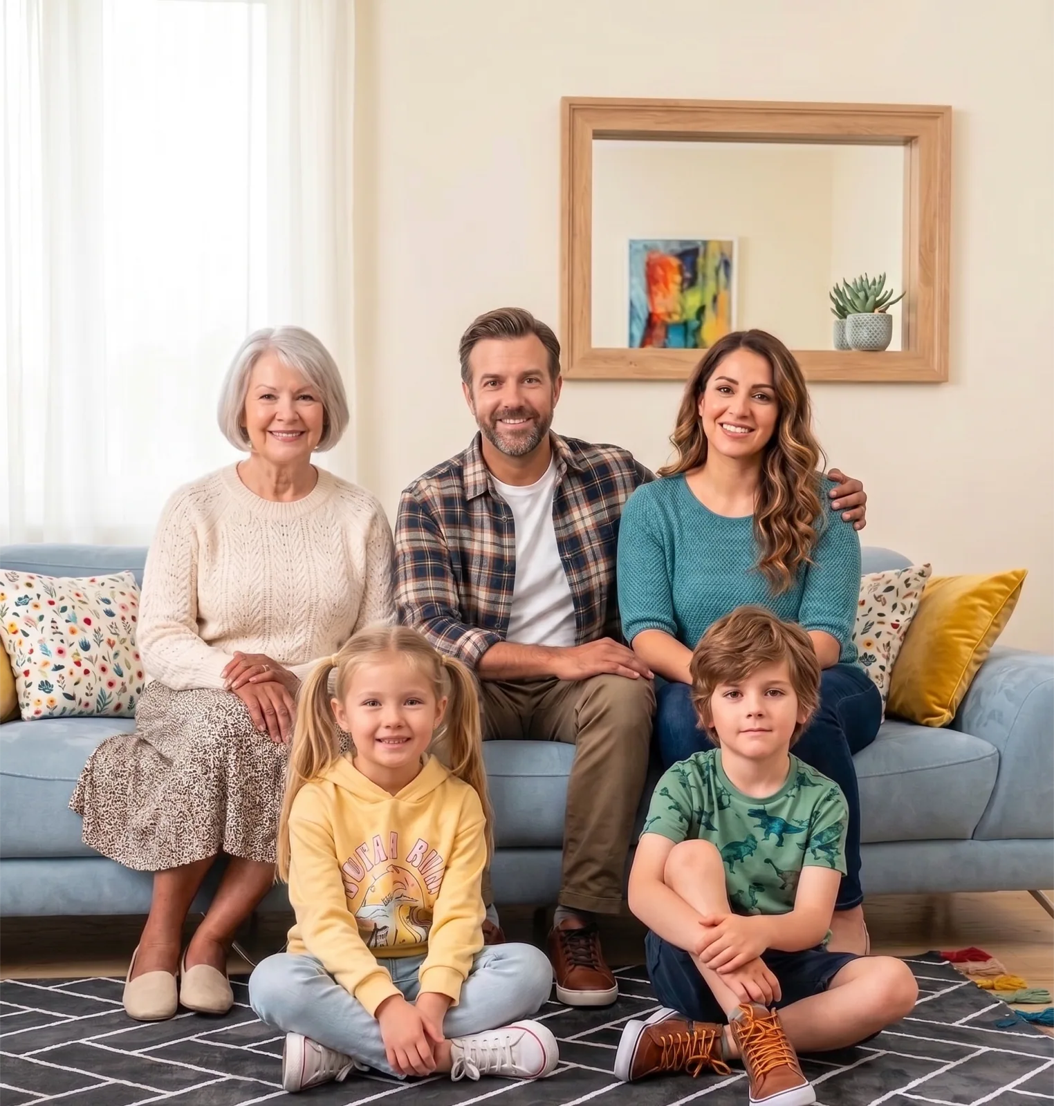 A family sharing a moment together